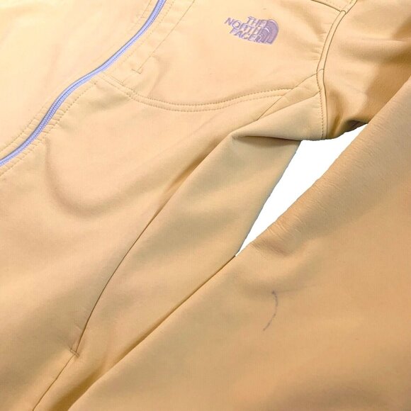 THE NORTH FACE Softshell Jacket RN 61661 30516 Womens Small Yellow Full Zip READ - Picture 11 of 12